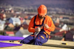 Roofing Industry Contractor Working 